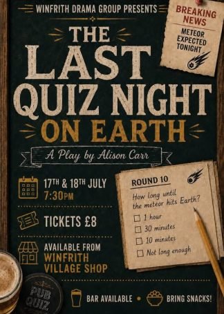The Last Quiz Night on Earth 17/18 July 2026